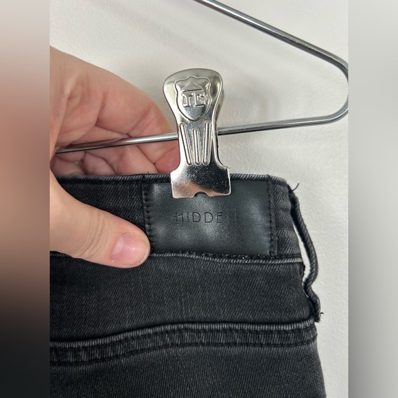 Hidden Black Cropped Distressed Jeans Size 25 - Picture 8 of 9